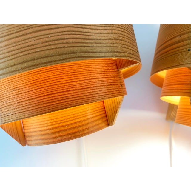 Beige Wall Lights V-327 in Pinewood by Hans-Agne Jakobsson for Ab Markaryd, 1960s, Set of 2 For Sale - Image 8 of 16