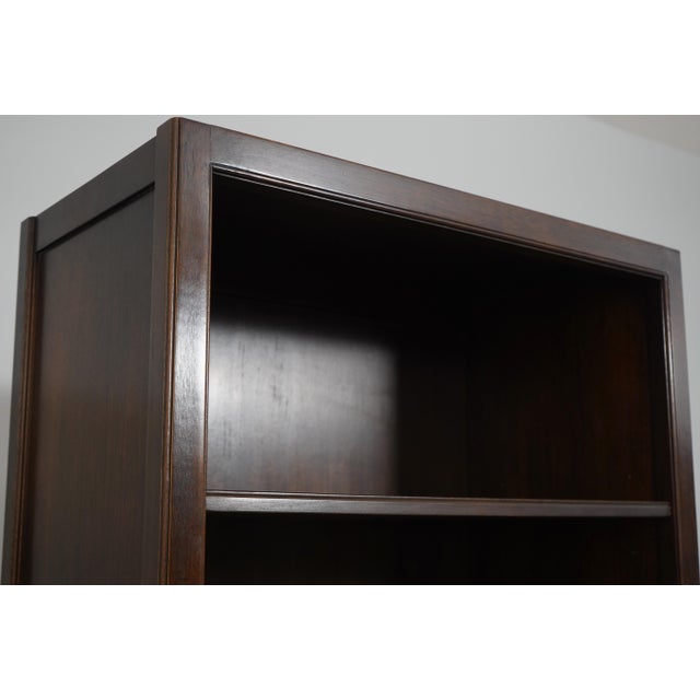 Wood Pair of Knob Creek Walnut Finish Mahogany Bookcases For Sale - Image 7 of 15