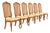 Thomasville French Provincial Louis XV Carved Walnut and Cane Back Dining Chairs, Set of Six For Sale