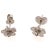2010s 14 Karat White Gold Flower Stud Earrings With Round Diamond For Sale - Image 5 of 10