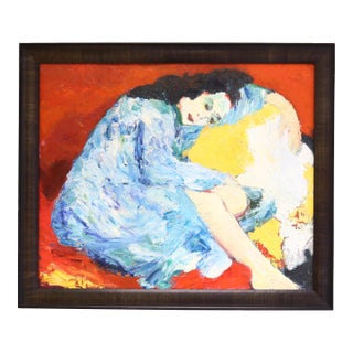 Midcentury French Portrait For Sale