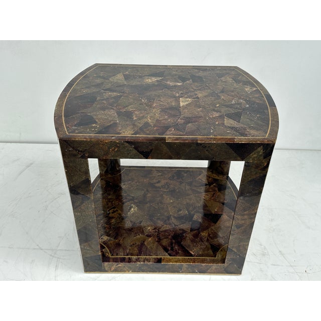 1980s Tessellated Pen Shell Side Table For Sale - Image 5 of 12