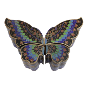 Vintage Cloisonne Butterfly Boxes