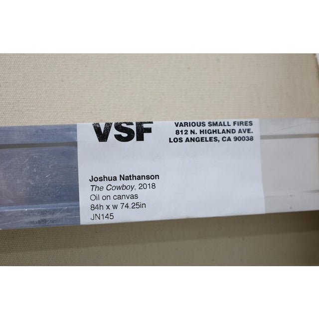 Large Painting by Joshua Nathanson (b.1976), "The Cowboy" DTD 2018 For Sale - Image 10 of 10