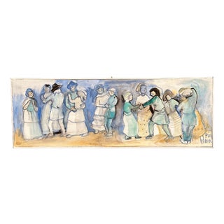 Pia H. Campbell, Dans Dans, 1986, Oil on Canvas, Framed For Sale