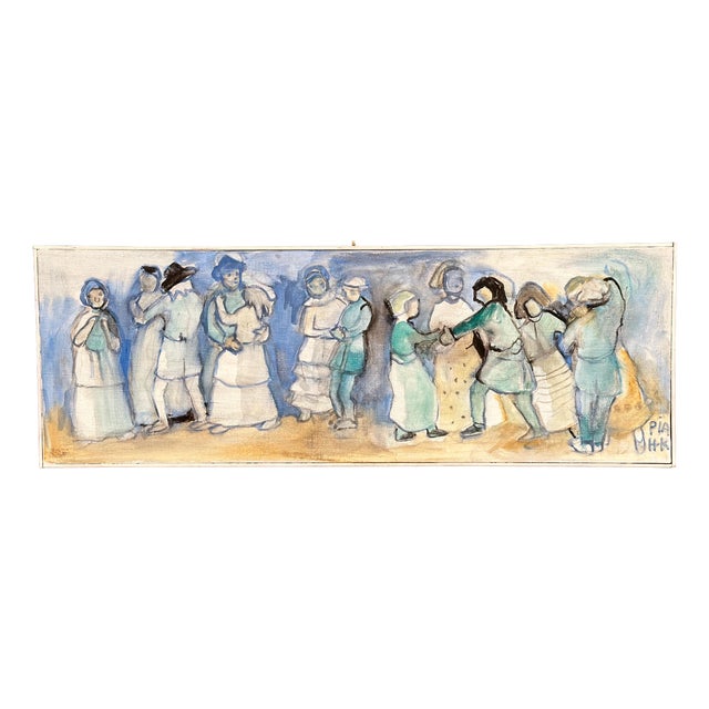 Pia H. Campbell, Dans Dans, 1986, Oil on Canvas, Framed For Sale