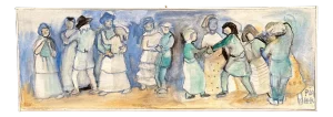 Pia H. Campbell, Dans Dans, 1986, Oil on Canvas, Framed