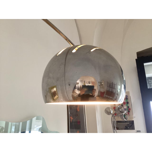 Steel Arched Floor Lamp with Telescopic Stem by Lam Bologna, 1960s For Sale - Image 9 of 14
