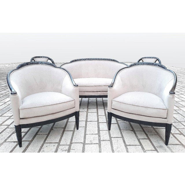 Art Deco Living Room Set, 1925, Set of 5 For Sale - Image 17 of 17