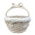 Vintage Italian Blanc De Chine Ceramic Basket For Sale