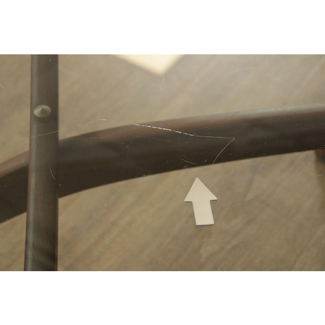 Mid Century Modern Glass Top Walnut Coffee Table For Sale - Image 10 of 18