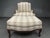2010s Ethan Allen Bergère Lounge Chair and Ottoman in Neutral Stripe, Featherblend Cushion For Sale - Image 5 of 11