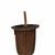 Vintage Tall Wicker Basket, Carved Shell Embellishment, Kindling, Planter, Etc. For Sale - Image 4 of 7