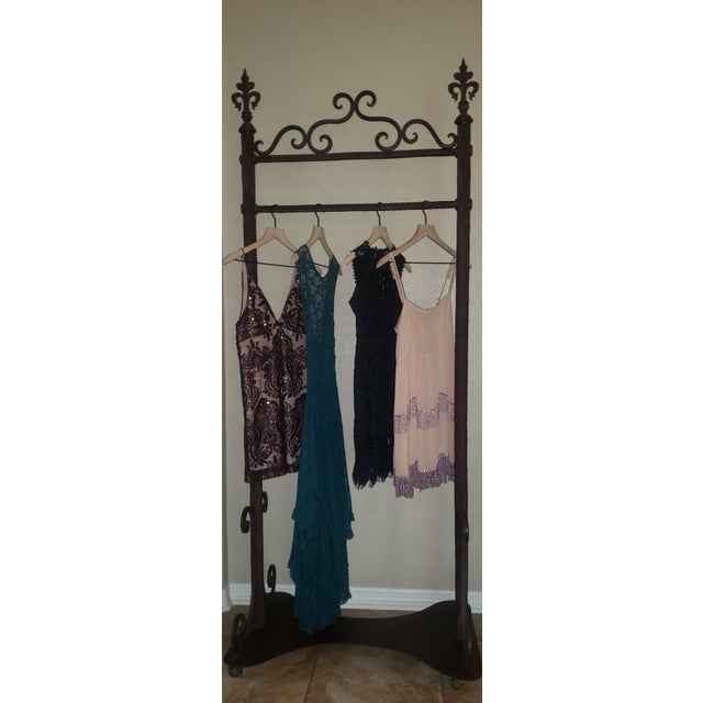 French Wrought Iron Clothing Rack Garment Hanger Chairish