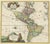 Antique Map of America with California as Island by Homann, 1710 For Sale