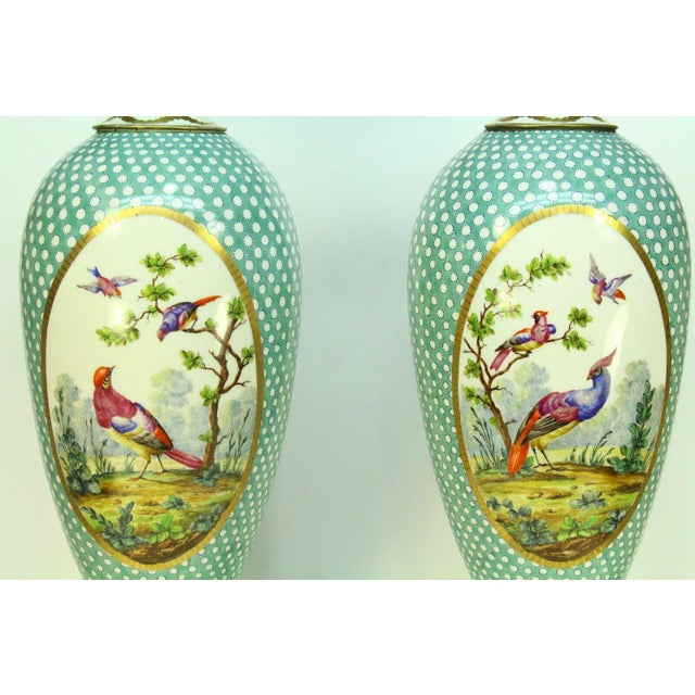 1800s Antique Limoges Hand Painted Porcelain Tall Vases 21" a Pair Chairish