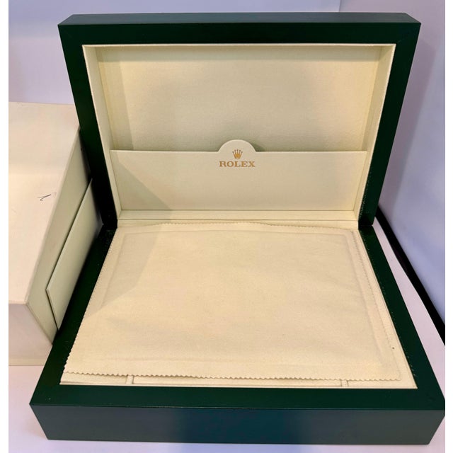 Textile Rolex Watch Box, New Creme Empty Acs. Oyster Perpetual Daytona GMT Datejust For Sale - Image 7 of 18