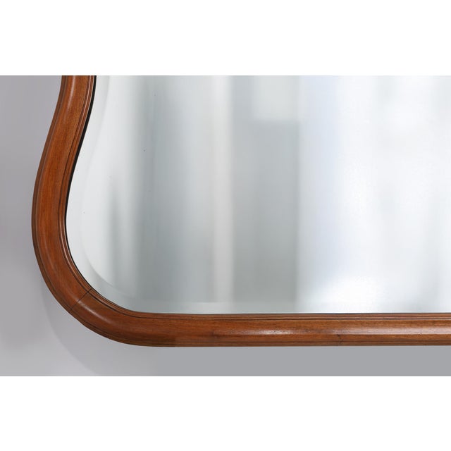 Rococo Belgian Louis XV Style Carved Oak Mirror, 1950s For Sale - Image 3 of 11