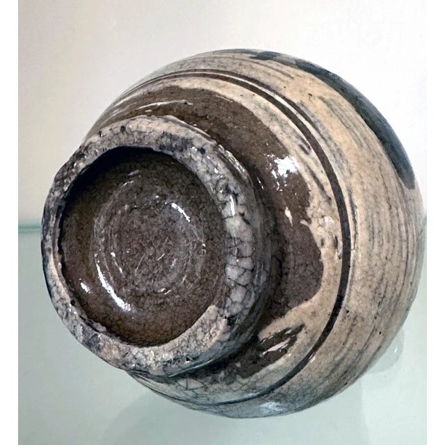 Korean Glazed Ceramic Vase Buncheong Ware Joseon Dynasty For Sale - Image 4 of 12