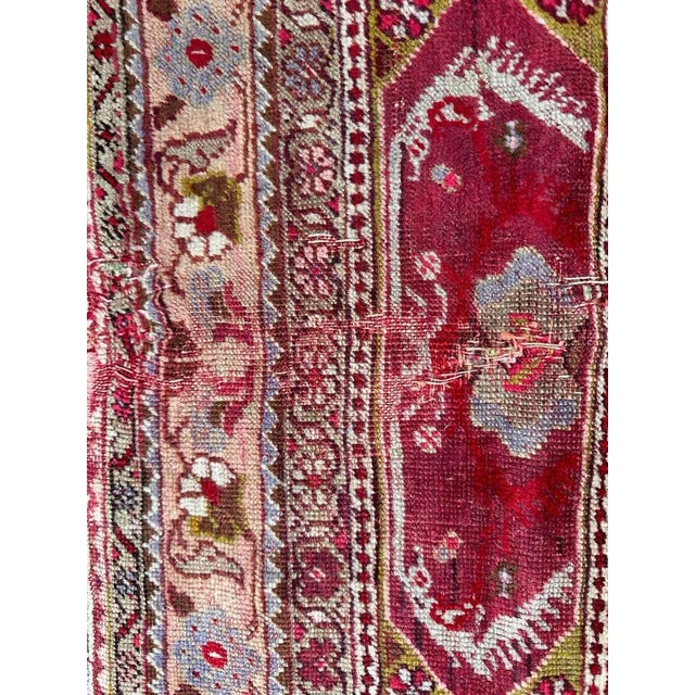 Maroon Antique Turkish Rug, 1890s For Sale - Image 8 of 16