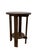 Mission Style Oak Round End Table - Walnut Stain For Sale - Image 11 of 13