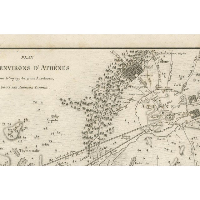 Ancient Athens and Piraeus Map from Ambroise Tardieu, 1825 For Sale - Image 4 of 9