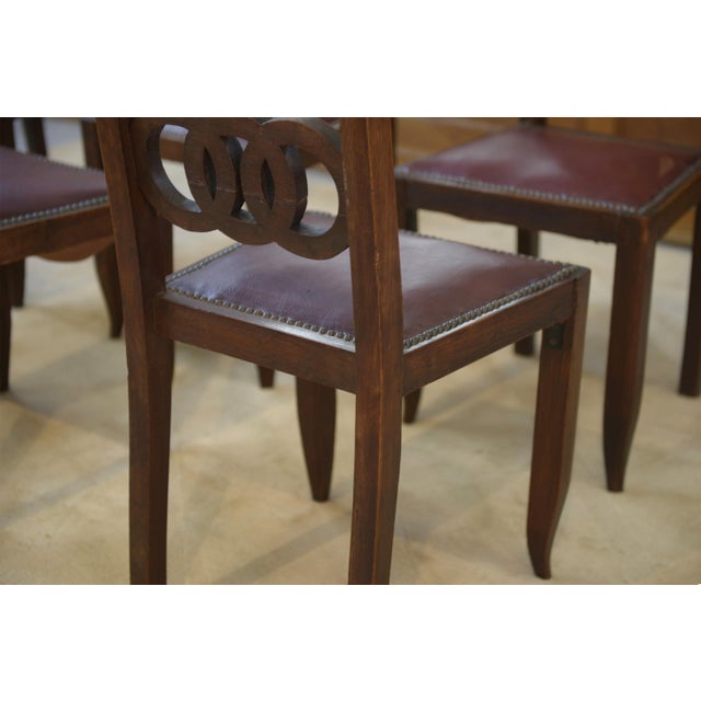 Oak Dining Chairs, 1950s, Set of 6 For Sale - Image 6 of 12