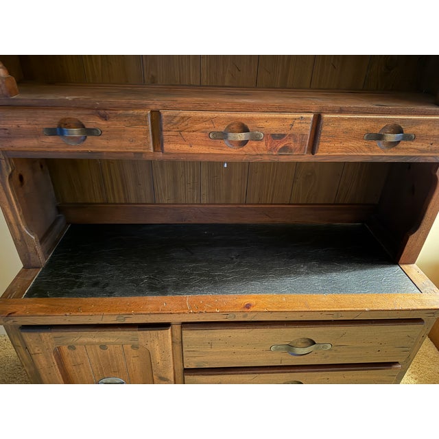 Vintage Young Hinkle "Ship Ahoy" Credenza Dresser With Bookshelf Hutch For Sale - Image 9 of 10