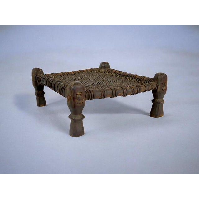 Very rarely and unique 19th century antiquity chair low stool from Nuristan Afghanistan / Swat-valley Pakistan. Object:...