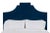 Nadine California King Headboard, Navy Velvet For Sale