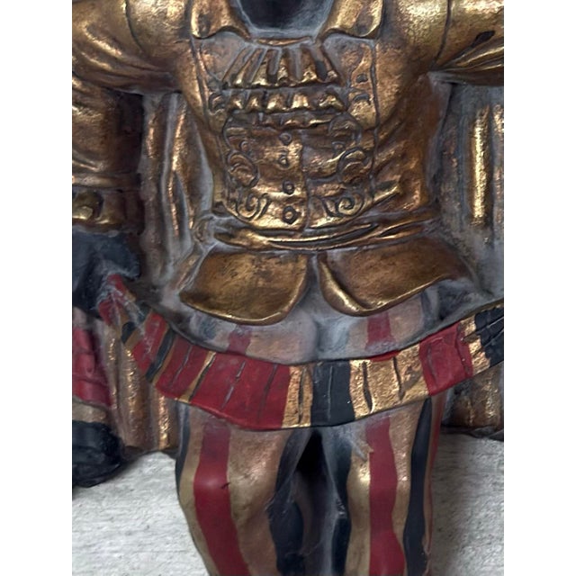 Vintage Venetian Style Polychrome Figural Wall Brackets - A Pair For Sale In Mobile - Image 6 of 11