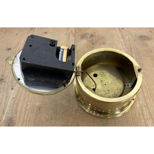 Vintage German Brass Ships Clock from Kundo, 1970s For Sale - Image 15 of 16