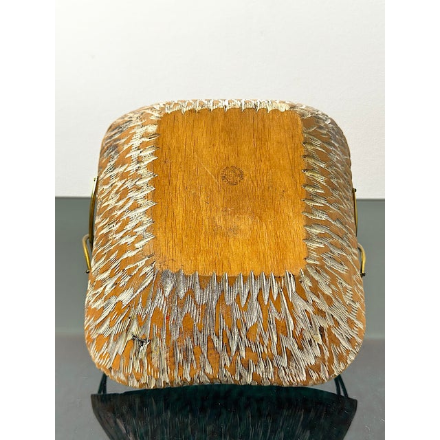 Red Vintage Centerpiece Basket, Italy, 1950s For Sale - Image 8 of 9