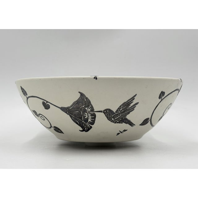1980s Emilia Castillo Taxco, Pure Silver & Porcelain Hummingbird Serving Bowl For Sale In Los Angeles - Image 6 of 18