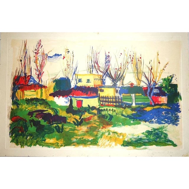 Landscape - Original Watercolor by Giovanni Omiccioli - 1970 1970 For Sale - Image 3 of 3