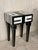Mid-Century Modern New High Black & White Glass & Brass Inlays New Nightstands With Drawer - a Pair For Sale - Image 3 of 13