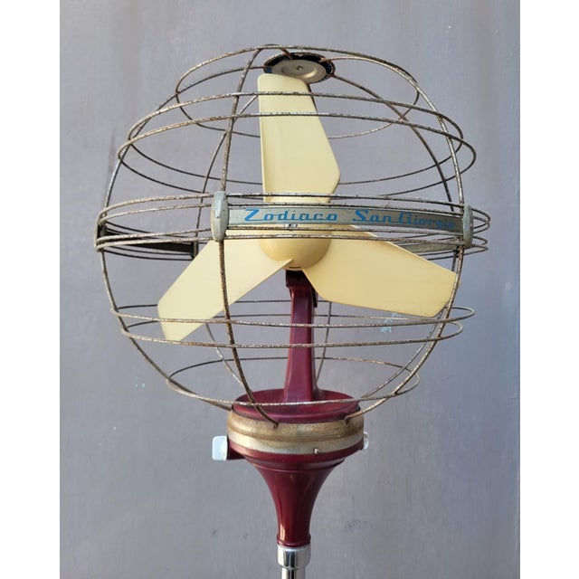 Industrial San Giorgio Zodiaco Column Fan, Italy, 1950s For Sale - Image 3 of 10