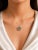 Traditional Late 20th Century 14K White Gold Champagne Diamond Filigree Slide Pendant Necklace For Sale - Image 3 of 3