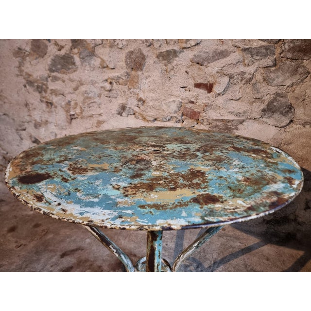 1920s French Metal Bistro Table, 1930s For Sale - Image 5 of 15