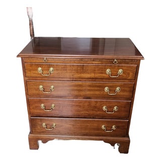 Late 20th Century Stickley Queen Anne Solid Cherry Side Chest For Sale