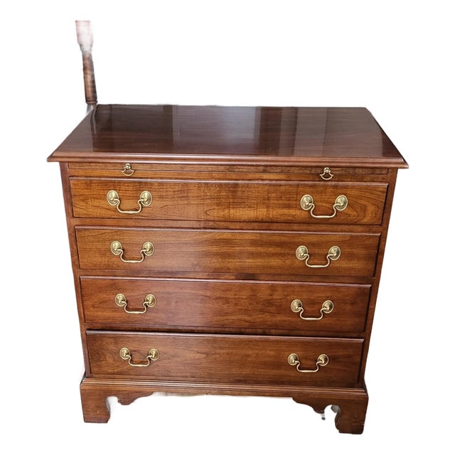 Late 20th Century Stickley Queen Anne Solid Cherry Side Chest For Sale