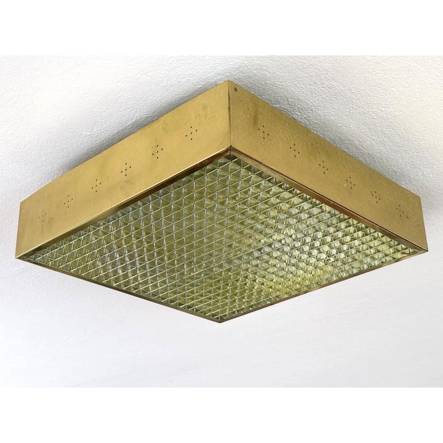 1960s Mid-Century Modern Brass Flush Mount, Sweden, 1960s For Sale - Image 5 of 18
