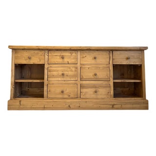 Antique Chest of 8 Drawers in Softwood For Sale