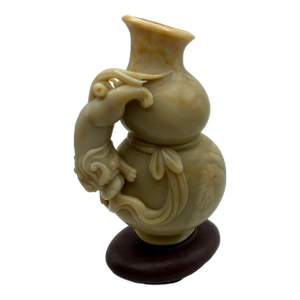 Vintage Soapstone Carving Eith Mythical Creature