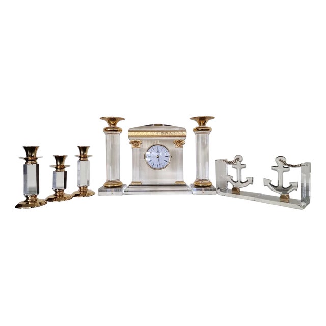 Vintage Spanish Mantel Clock, Set of 8 For Sale