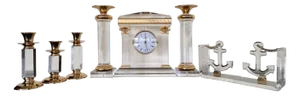 Vintage Spanish Mantel Clock, Set of 8