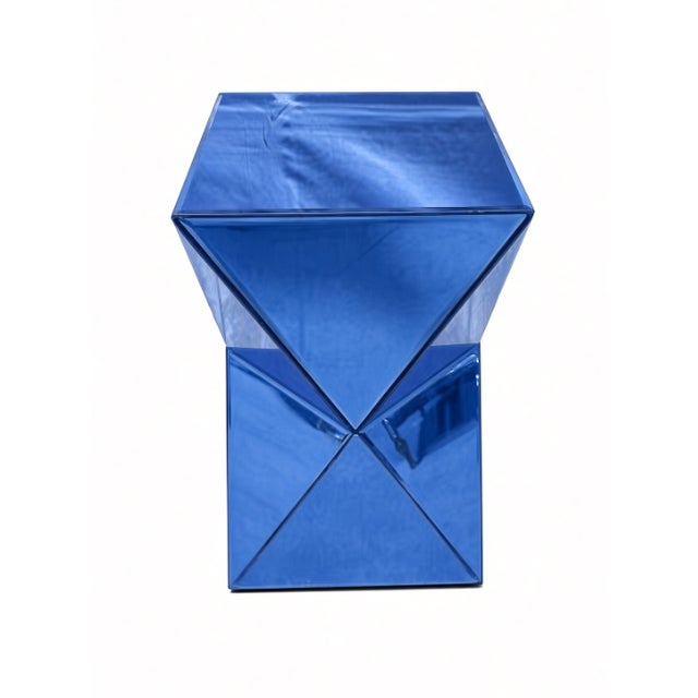 New out of box Villa & House Romano Side Table in Sapphire Blue. A nipped-waist, hourglass silhouette clad in beveled...