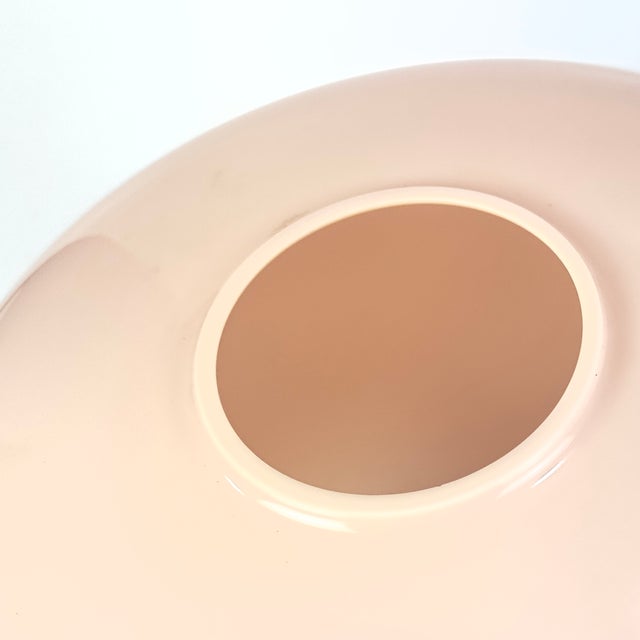 Blush Humongous & Stunningly Chic Immaculate Blush Pink Glass Vase Attributed to Larry Laslo for Mikasa For Sale - Image 8 of 9
