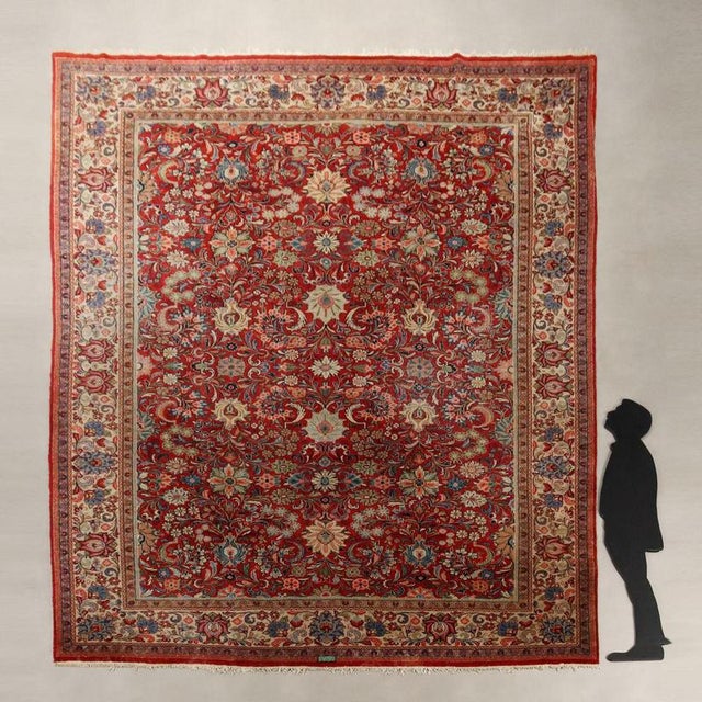 Mahall Saruk rug in cotton and wool, large knot, hand-made. This piece is attributed to the mentioned designer/maker. It...