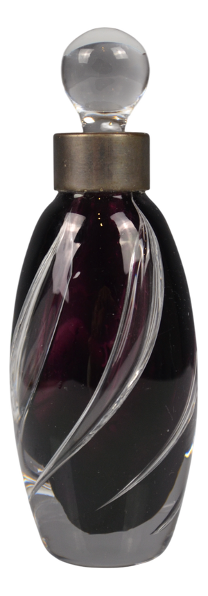 Vintage Handcrafted Amethyst Art Glass Perfume Bottle, 1950s